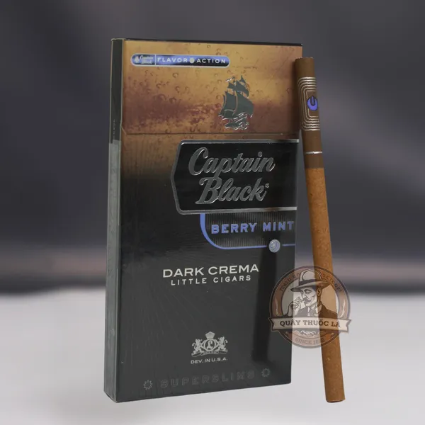 Captani Black Crema Berry Mint Slim (Trái Cây Bạc Hà) 