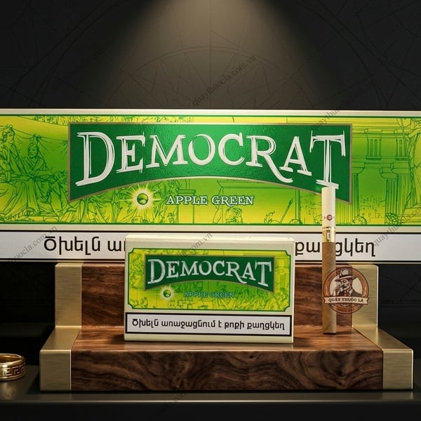 Thuốc Lá Democrat Green (Táo Bấm Bạc Hà)
