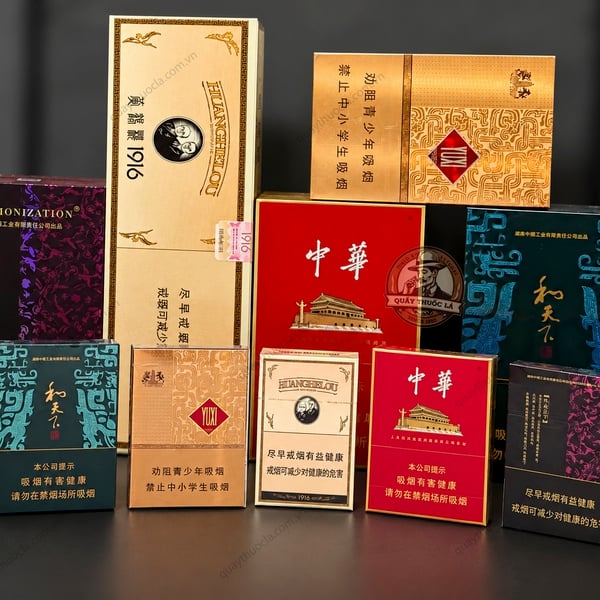 Bộ Cửu Ngũ Chí Tôn - Set 5 Loại Thuốc Lá Trung Quốc Cao Cấp 