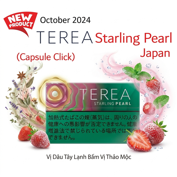 Thuốc Lá Terea Iqos Starling Pearl ( Vị Dâu Tây Lạnh Bấm Vị Thảo Mộc ) 