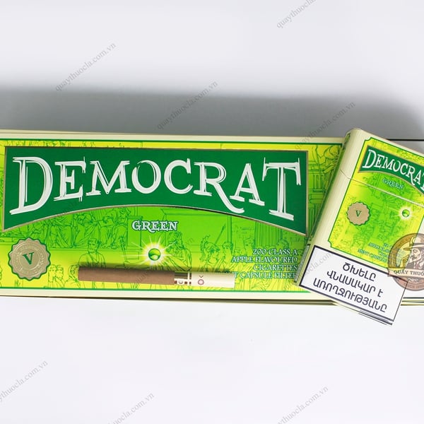 Thuốc Lá Democrat Green (Táo Bấm Bạc Hà)