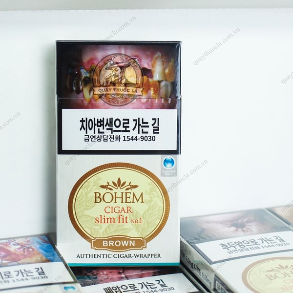 Thuốc Lá Bohem Cigar Slim Fit No.1 BROWN (Duty Free)