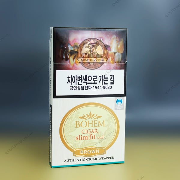 Thuốc Lá Bohem Cigar Slim Fit No.1 BROWN (Duty Free)