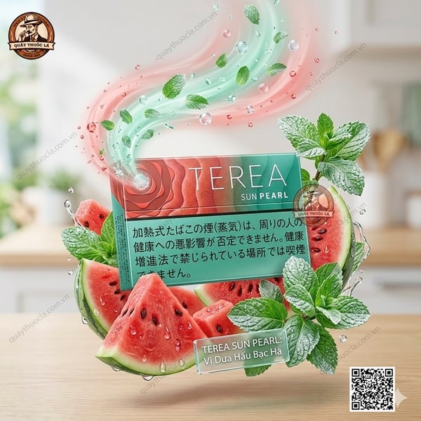 Thuốc Lá Iqos Terea Sun Pearl ( Vị Dưa hấu Bạc Hà ) 