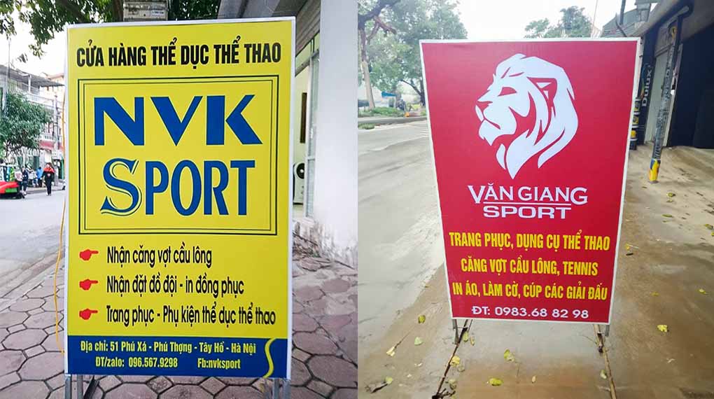 Biển thể thao hiệu đứng