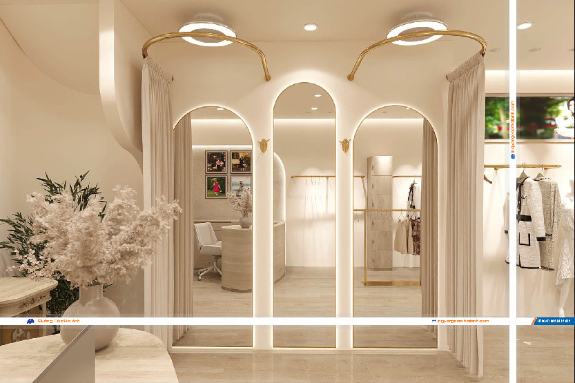 Thiế kế cửa hàng thời trang cao cấp tại Thái Bình Thiế kế cửa hàng thời trang cao cấp tại Thái Bình