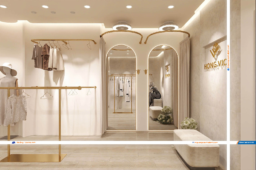 Thiế kế cửa hàng thời trang cao cấp tại Thái Bình Thiế kế cửa hàng thời trang cao cấp tại Thái Bình