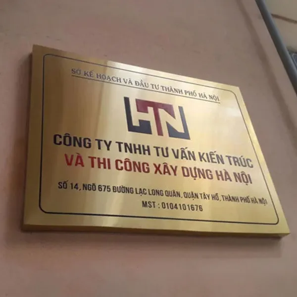 Bảng Tên Công Ty INOX - 90+ Mẫu Đẹp Sang Trọng Nổi Bật Làm Ngay
