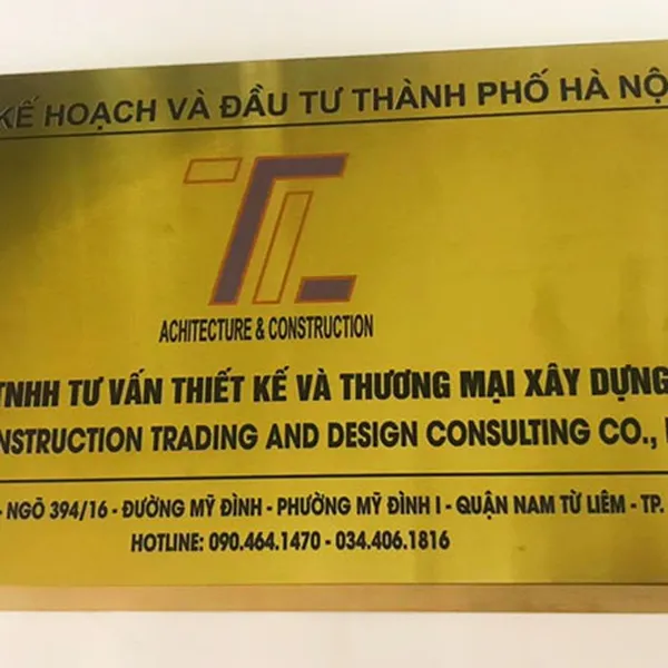 Biển Công Ty Bằng Đồng tại Thái Bình