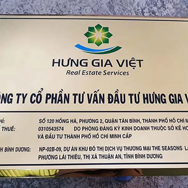 Biển Công Ty Bằng Đồng tại Thái Bình
