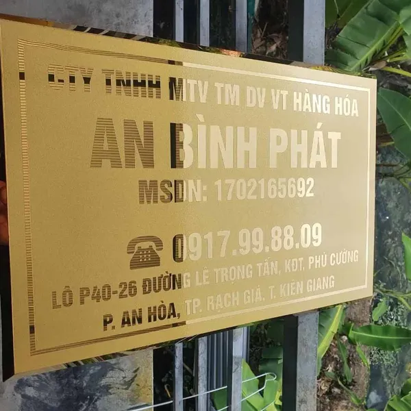 Biển Công Ty Bằng Đồng tại Thái Bình