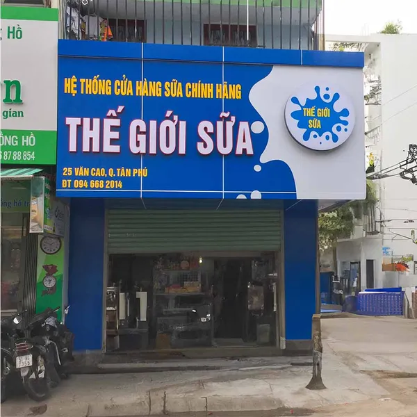 Mẫu bảng hiệu cửa hàng sữa