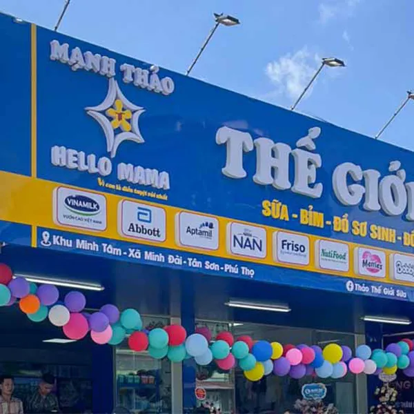 Mẫu bảng hiệu cửa hàng sữa