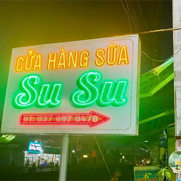 Mẫu bảng hiệu cửa hàng sữa