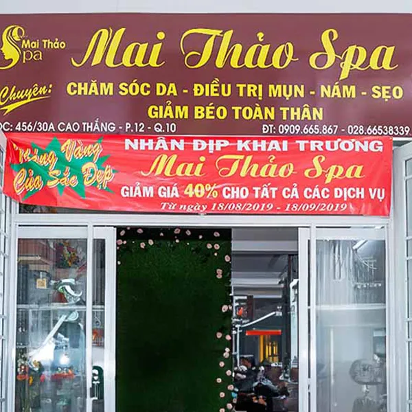 Top mẫu Biển Bạt Spa 