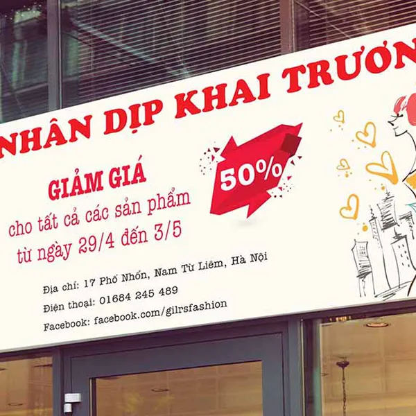 IN Băng Rôn Khai Trương - Giảm giá