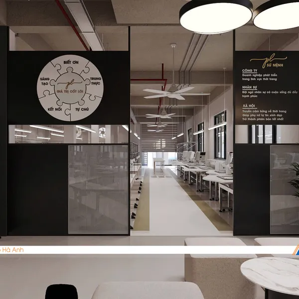 Thiết kế văn phòng may Phi Loan