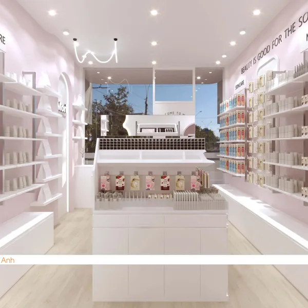 Thiết kế shop mỹ phẩm Morie Beauties