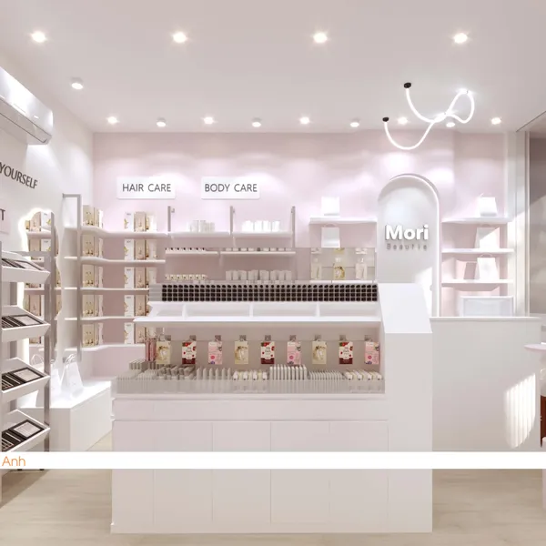 Thiết kế shop mỹ phẩm Morie Beauties