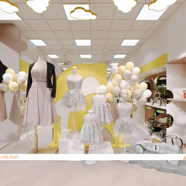 Thiết kế thi công Shop thời trang trẻ em Thịnh Baby