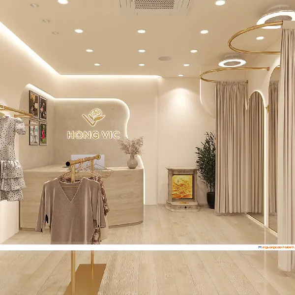Thiết kế thi công Shop thời trang nữ Hồng Víc