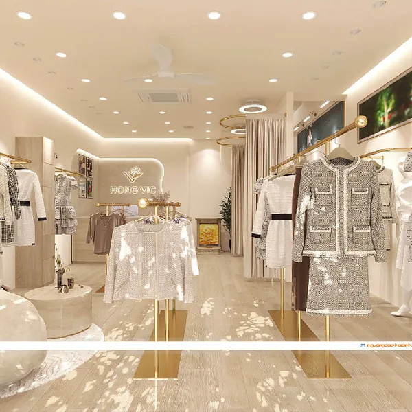 Thiết kế thi công Shop thời trang nữ Hồng Víc