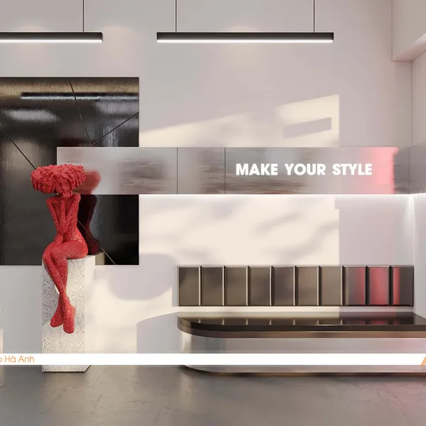 Thiết kế salon tóc Bling hair Studio