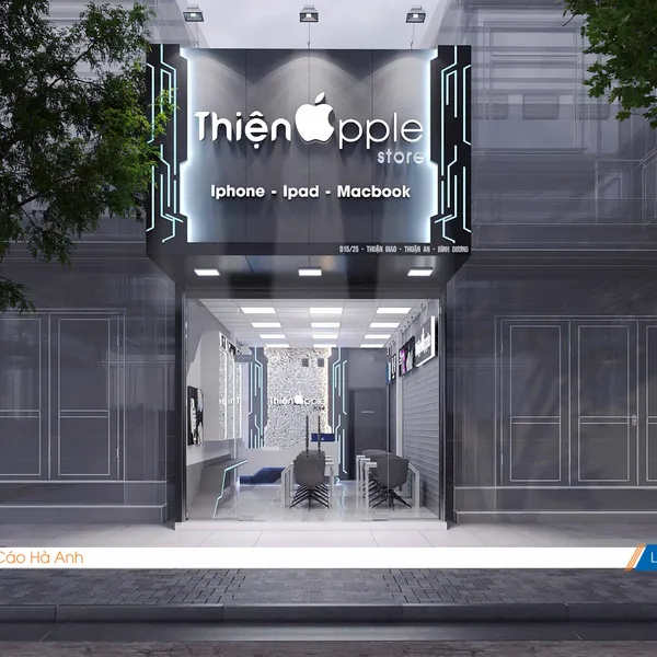 Thiết kế cửa hàng điện thoại Thiện apple