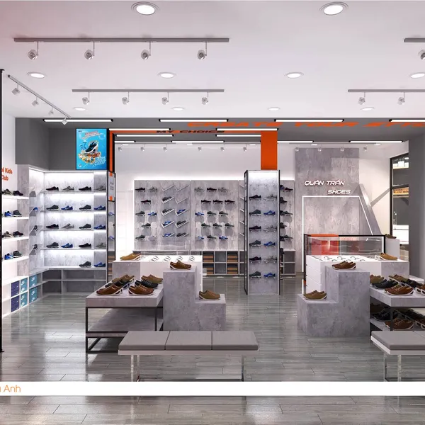 Thiết kế thi công shop giầy Quân Trần Shoes