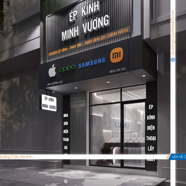 Thiết kế shop phụ kiện điện thoại Minh Vương 