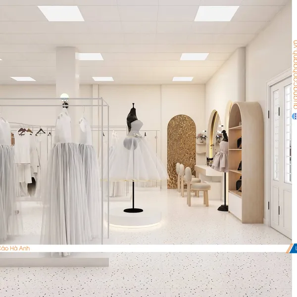 Thiết kế shop váy cưới Nguyễn Studio