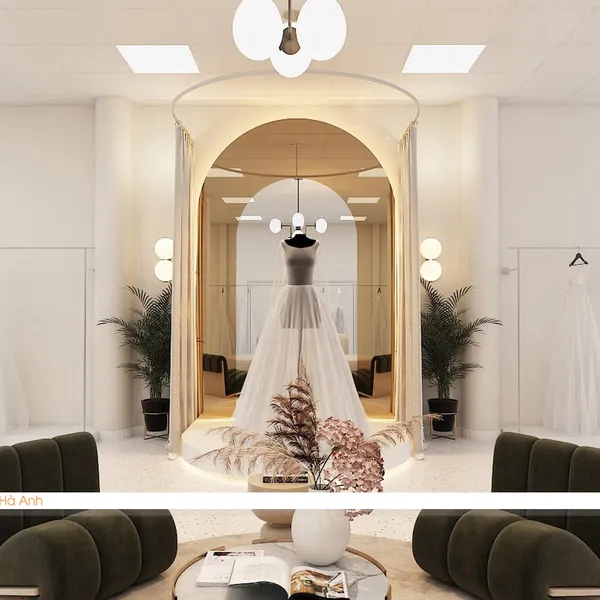 Thiết kế shop váy cưới Nguyễn Studio
