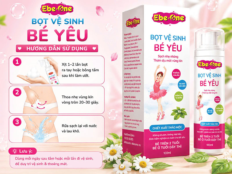Hướng Dẫn Sử Dụng Bọt Vệ Sinh Thảo Dược EbeOne Hướng Dẫn Sử Dụng Bọt Vệ Sinh Thảo Dược EbeOne