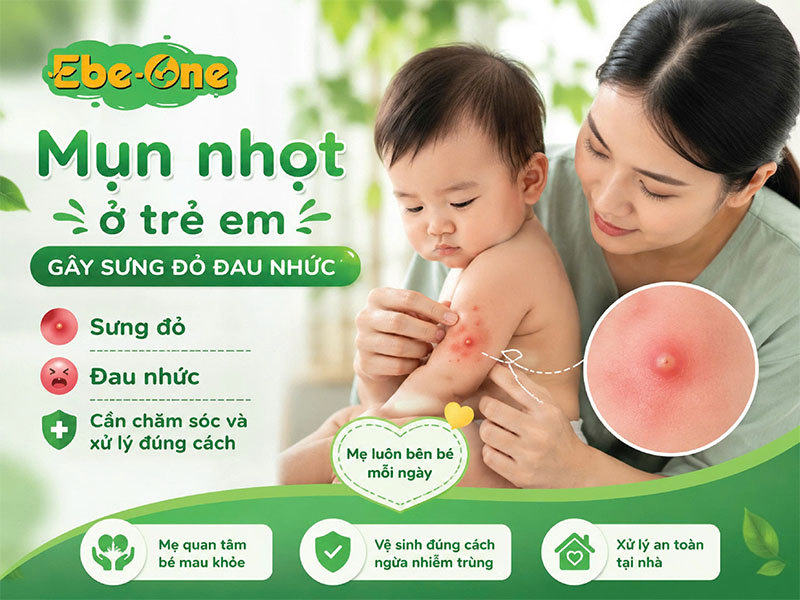 Mụn Nhọt Ở Trẻ Em Gây Sưng Đỏ Đau Nhức Mụn Nhọt Ở Trẻ Em Gây Sưng Đỏ Đau Nhức