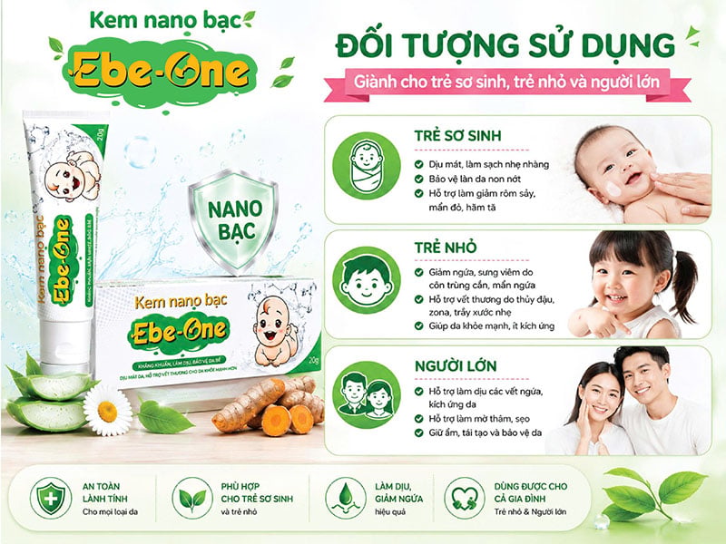 Đối Tượng Sử Dụng Kem Nano Bạc EBEONE Đối Tượng Sử Dụng Kem Nano Bạc EBEONE