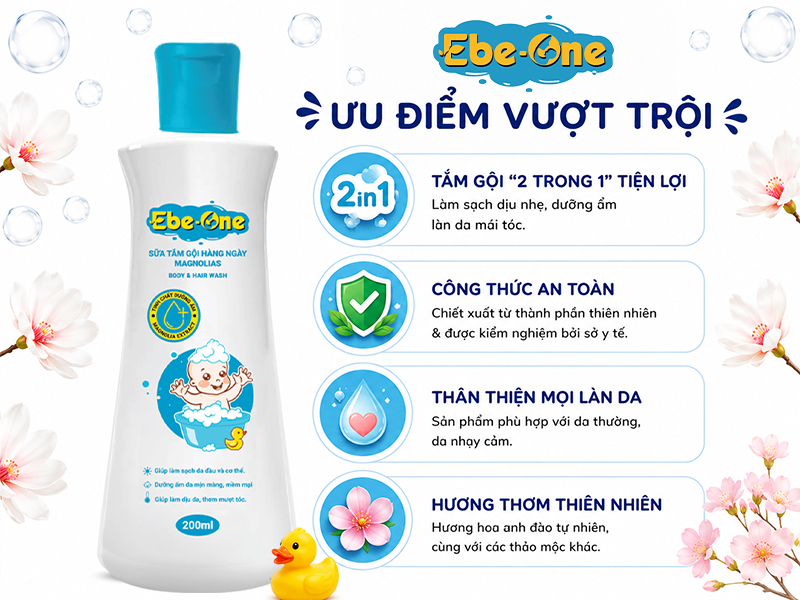 Ưu Điểm Vượt Trội Sữa Tắm Gội Hằng Ngày Cho Bé Ưu Điểm Vượt Trội Sữa Tắm Gội Hằng Ngày Cho Bé