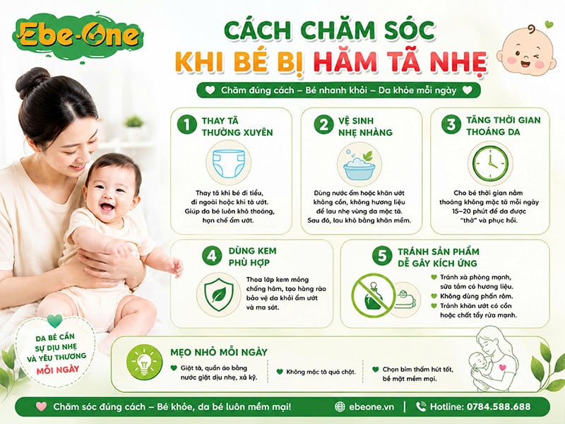 Cách Chăm Sóc Khi Bé Bị Hăm Tã Nhẹ Cách Chăm Sóc Khi Bé Bị Hăm Tã Nhẹ