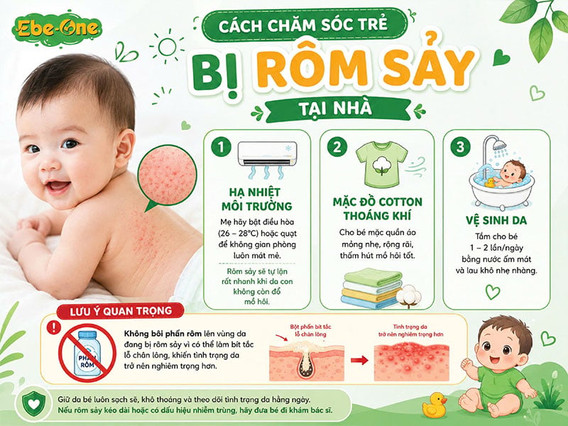 Cách Chăm Sóc Trẻ Bị Rôm Sảy Tại Nhà Cách Chăm Sóc Trẻ Bị Rôm Sảy Tại Nhà