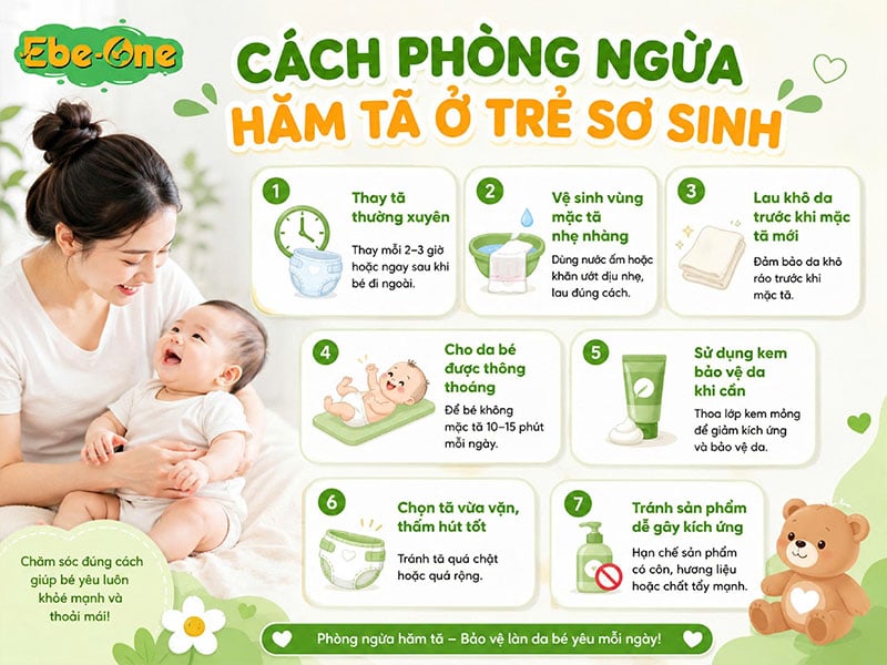 Cách phòng ngừa hăm tả ở trẻ sơ sinh Cách phòng ngừa hăm tả ở trẻ sơ sinh