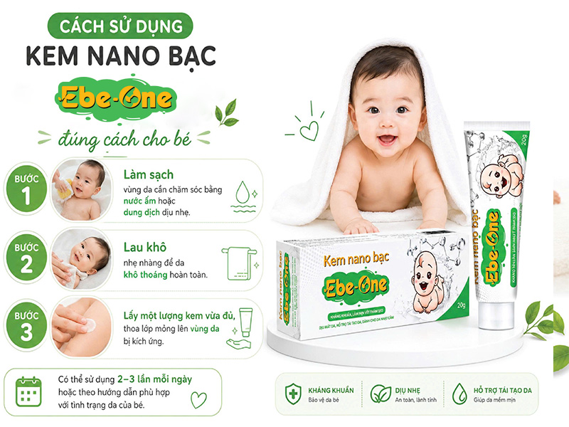 Cách Sử Dụng Kem Nano Bạc Cho Bé Ebe One Cách Sử Dụng Kem Nano Bạc Cho Bé Ebe One