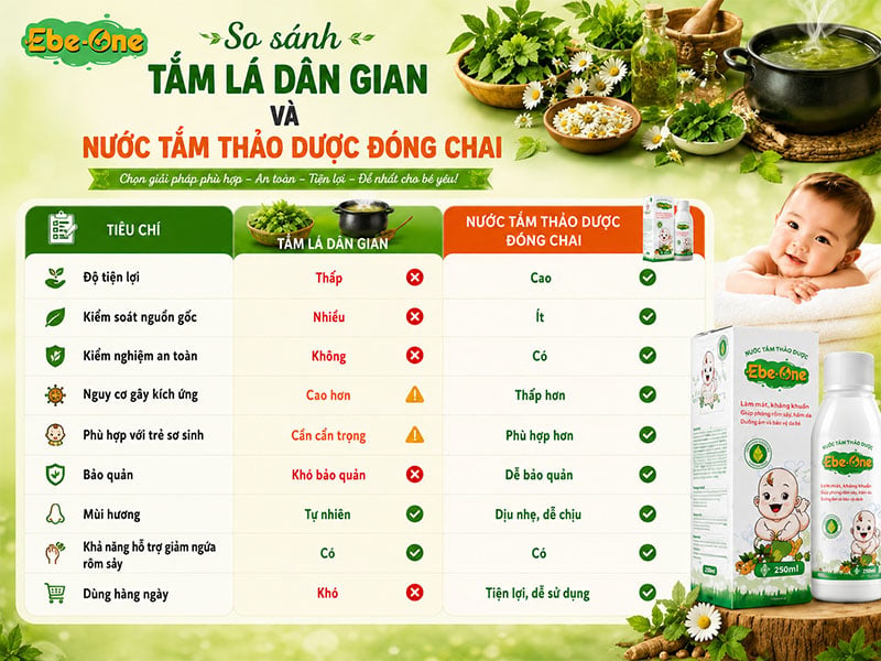 Giữa lá tắm dân gian và nước tắm thảo dược đóng chai đâu là phương pháp an toàn tiện lợi Giữa lá tắm dân gian và nước tắm thảo dược đóng chai đâu là phương pháp an toàn tiện lợi