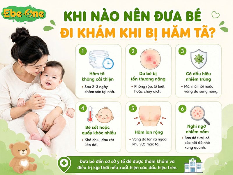 Khi nào nênđưa bé đi khám khi bị hăm tã Khi nào nênđưa bé đi khám khi bị hăm tã