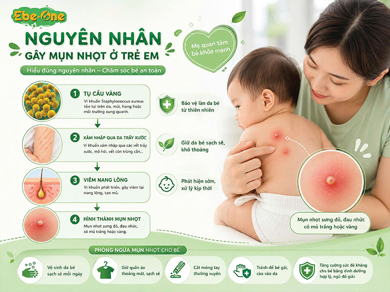 Nguyên Nhân Gây Mụn Nhọt Ở Trẻ Em Nguyên Nhân Gây Mụn Nhọt Ở Trẻ Em