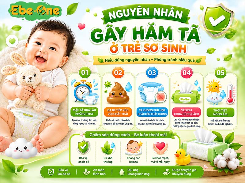Nguyên Nhân Gây Hâm Tã Ở Trẻ Sơ Sinh Nguyên Nhân Gây Hâm Tã Ở Trẻ Sơ Sinh