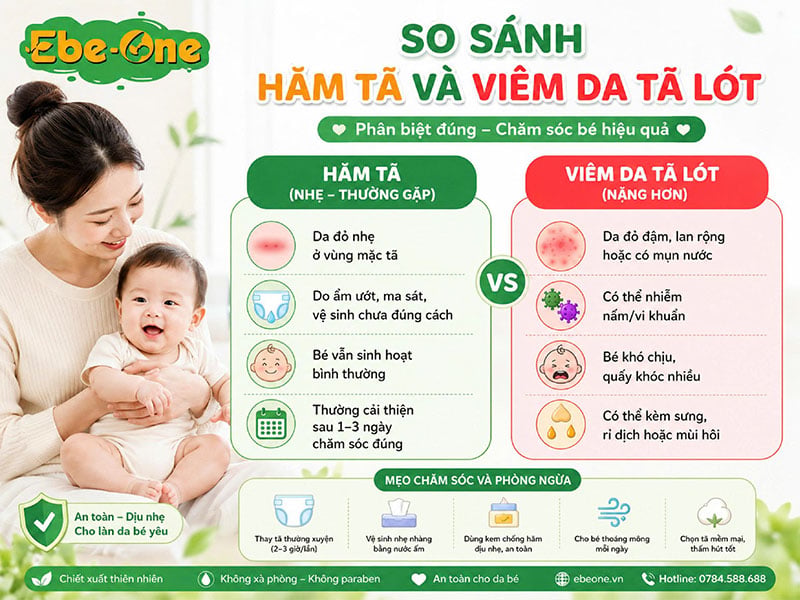 So Sánh Hăm Tã Và Viêm Da Tã Lót So Sánh Hăm Tã Và Viêm Da Tã Lót