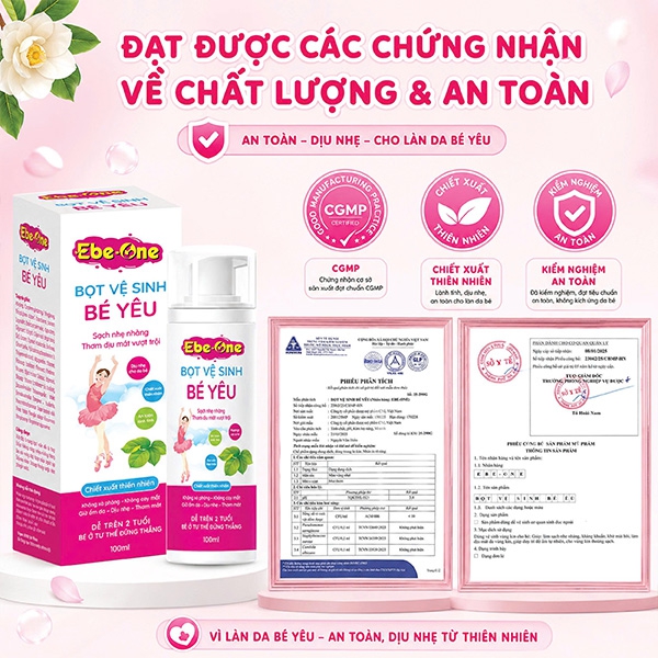 Bọt Vệ Sinh Bé Yêu Ebe-One - Dịu Nhẹ Tự Nhiên, An Toàn Tuyệt Đối