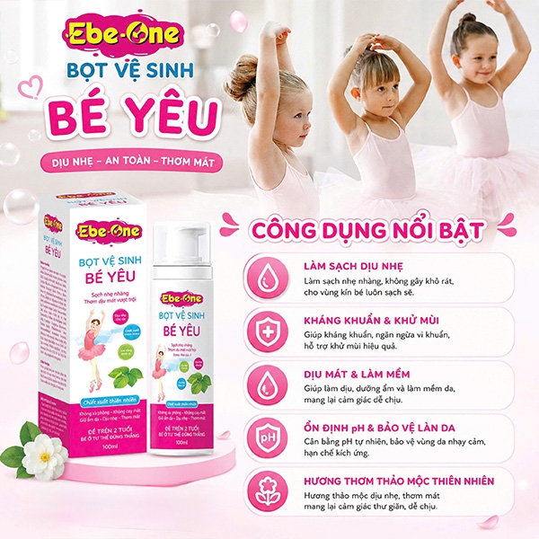 Bọt Vệ Sinh Bé Yêu Ebe-One - Dịu Nhẹ Tự Nhiên, An Toàn Tuyệt Đối