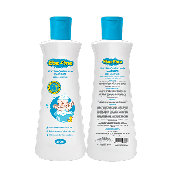 Sữa Tắm Gội Hàng Ngày Magnolias Ebe-One – Dịu nhẹ làn da, thơm mượt mái tóc