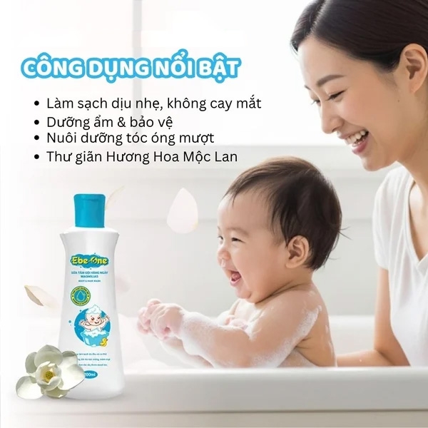 Sữa Tắm Gội Hàng Ngày Magnolias Ebe-One – Dịu nhẹ làn da, thơm mượt mái tóc