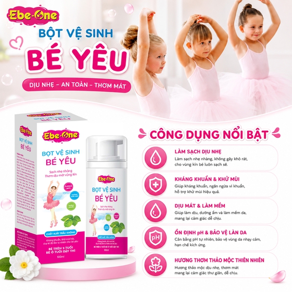 Bọt Vệ Sinh Bé Yêu Ebe-One - Dịu Nhẹ Tự Nhiên, An Toàn Tuyệt Đối